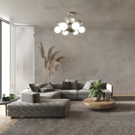 Люстра Satellite серебро, 10 плафонов, 80 см 2