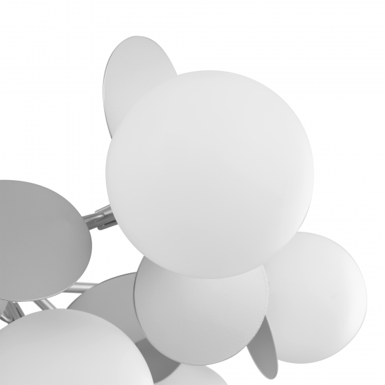 Люстра Satellite серебро, 10 плафонов, 80 см 3