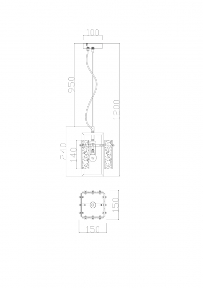 Подвесной светильник Basilica латунь, стекло 3