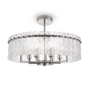 Люстра Basilica никель, стекло, 6 плафонов