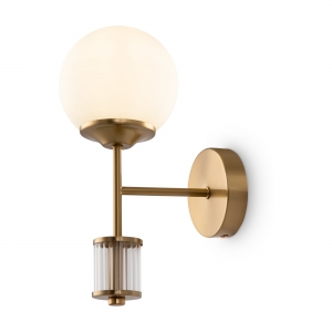 Бра Bolas латунь, матовый белый абажур