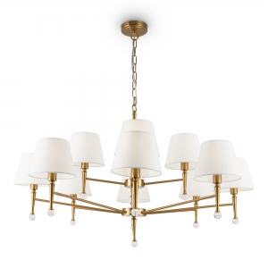 Подвесной светильник Розмари латунь, текстиль