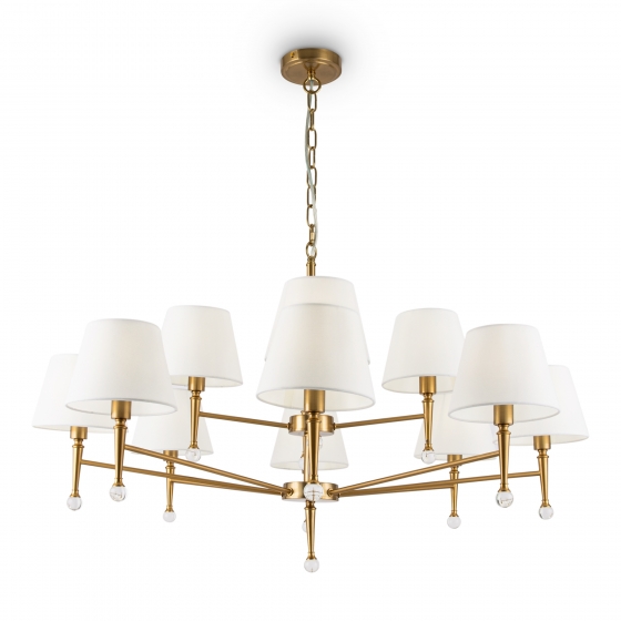 Подвесной светильник Розмари латунь, текстиль 1