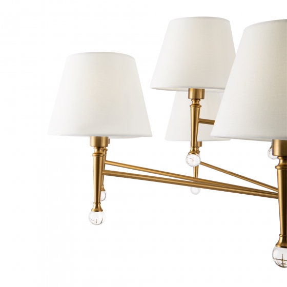 Подвесной светильник Розмари латунь, текстиль 5