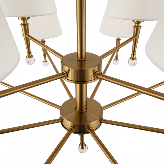 Подвесной светильник Розмари латунь, текстиль 6