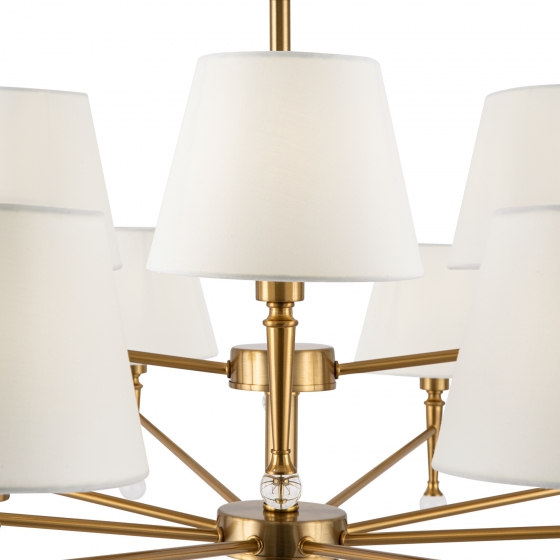 Подвесной светильник Розмари латунь, текстиль 4