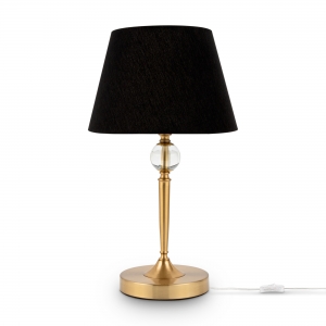 Настольный светильник Розмари латунь, черный абажур