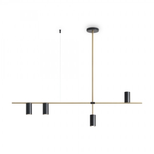 Подвесной светильник Enzo черный и латунь