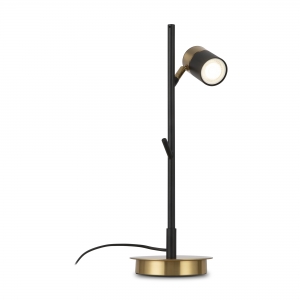 Настольный светильник Enzo черный с золотым основанием