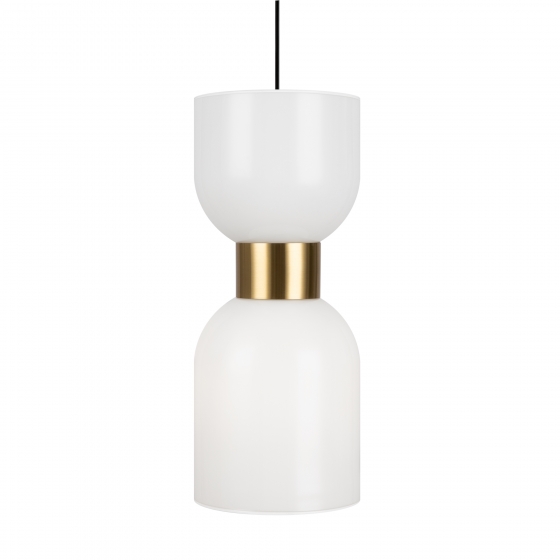 Подвесной светильник Savia латунь и белый стекло 9