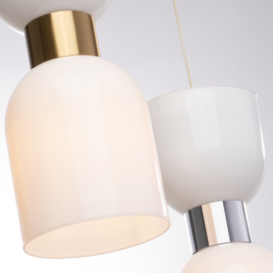 Подвесной светильник Savia латунь и белый стекло 3