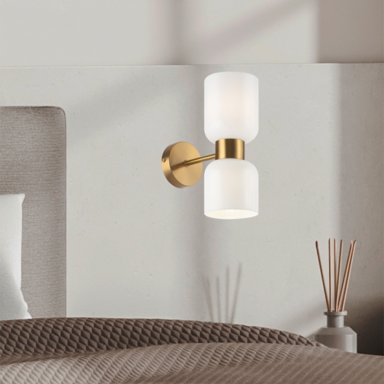 Подвесной светильник Savia латунь и белый стекло 2