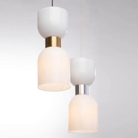 Подвесной светильник Savia латунь и белый стекло 5