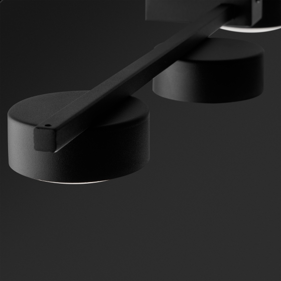 Потолочный светильник Tactic черный 3 плафона 4