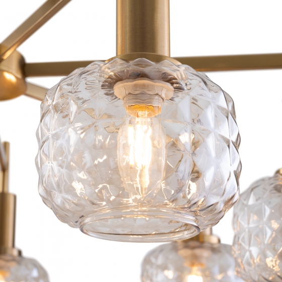 Потолочный светильник Fero латунь, стекло, 7 плафонов 9