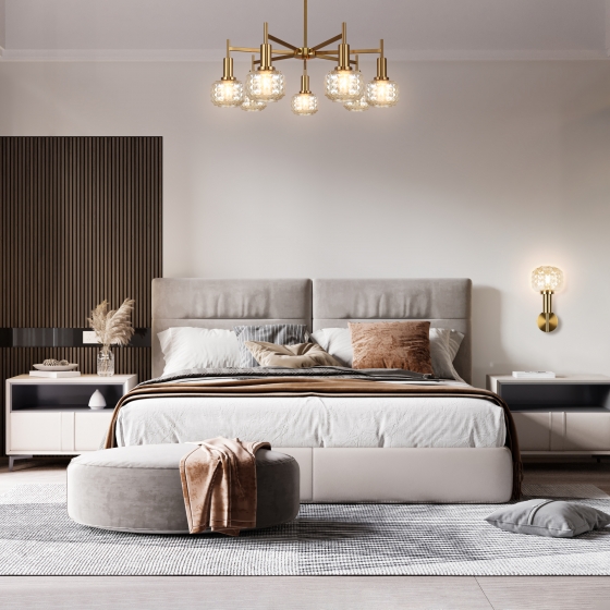 Потолочный светильник Fero латунь, стекло, 7 плафонов 11