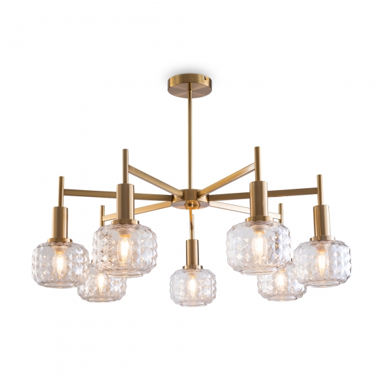 Потолочный светильник Fero латунь, стекло, 7 плафонов 8