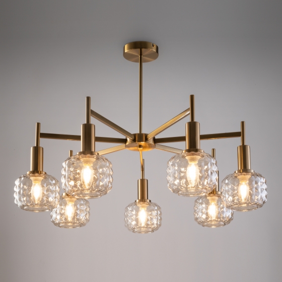 Потолочный светильник Fero латунь, стекло, 7 плафонов 6