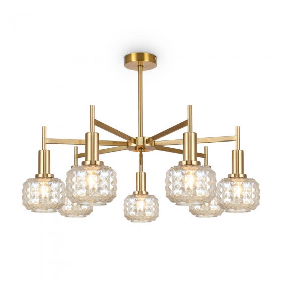 Потолочный светильник Fero латунь, стекло, 7 плафонов 2