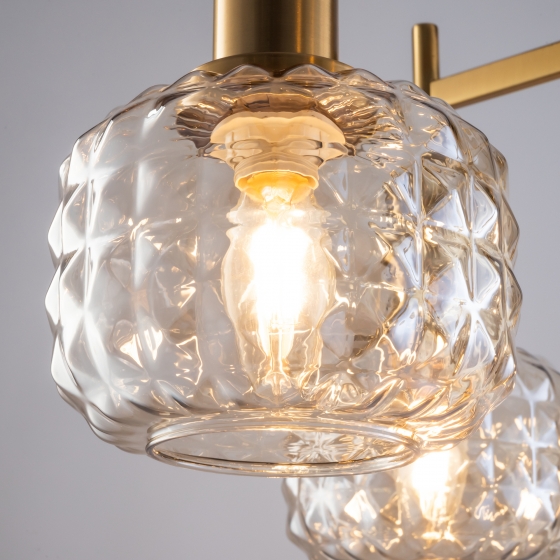 Потолочный светильник Fero латунь, стекло, 7 плафонов 3