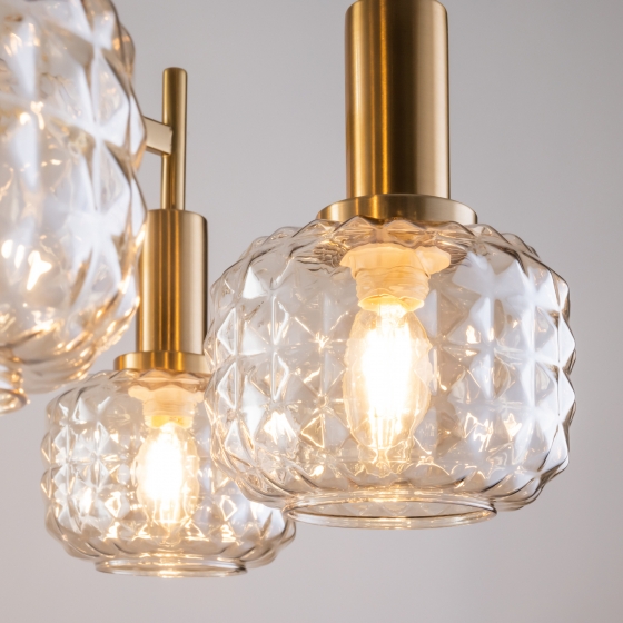 Потолочный светильник Fero латунь, стекло, 7 плафонов 5