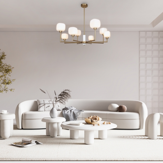 Потолочный светильник Tender латунь, 6 плафонов 12