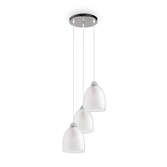 Подвесной светильник Astery хром, стекло, 3 плафона 10