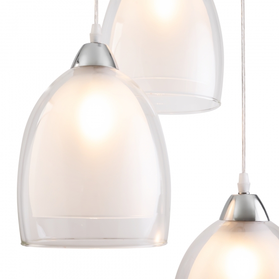 Подвесной светильник Astery хром, стекло, 3 плафона 9