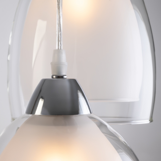 Подвесной светильник Astery хром, стекло, 3 плафона 5