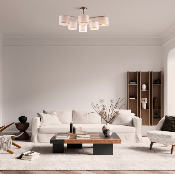 Потолочный светильник Pipe золото, 720 мм, 6 плафонов 4