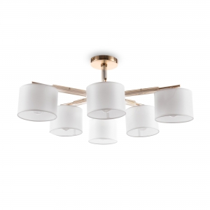 Потолочный светильник Pipe золото, 720 мм, 6 плафонов