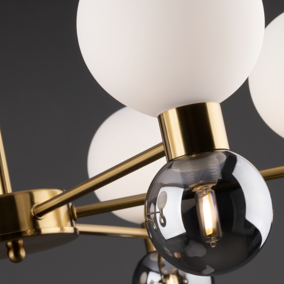 Потолочный светильник Bony латунь, 12 плафонов 8