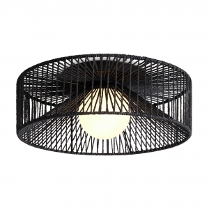 Потолочный светильник Cottage черный с абажуром