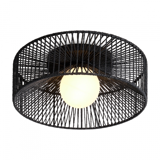 Потолочный светильник Cottage черный с абажуром 4
