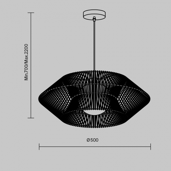 Подвесной светильник Cottage молочный 500 мм 6