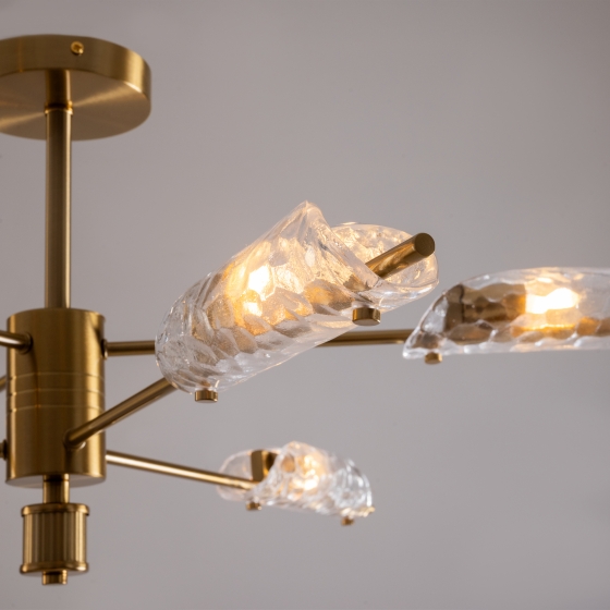 Потолочный светильник Baret латунь, стекло, 6 плафонов 4