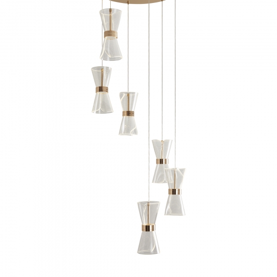 Подвесной светильник Dress золото, 6 плафонов 12