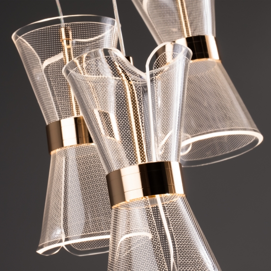 Подвесной светильник Dress золото, 6 плафонов 5