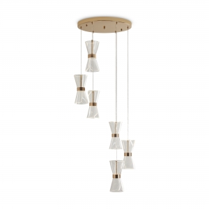 Подвесной светильник Dress золото, 6 плафонов