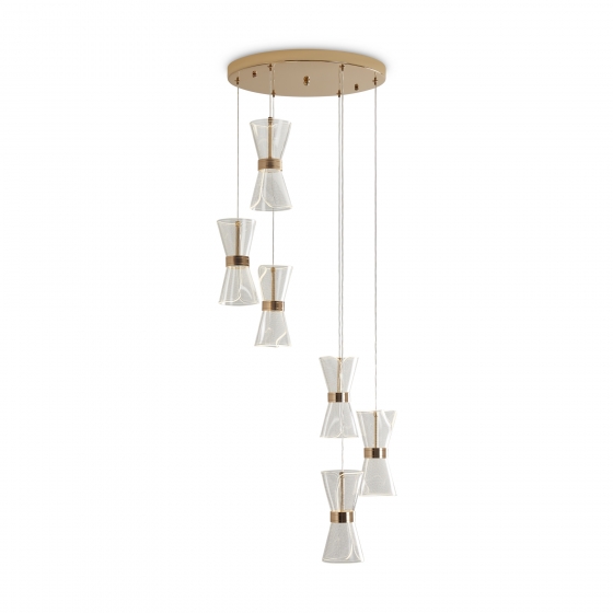 Подвесной светильник Dress золото, 6 плафонов 1