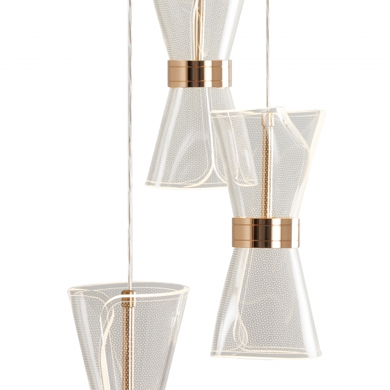 Подвесной светильник Dress золото, 6 плафонов 10