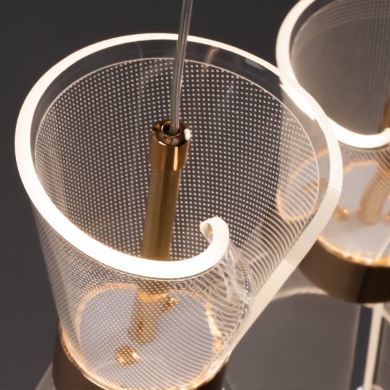 Подвесной светильник Dress золото, 6 плафонов 4