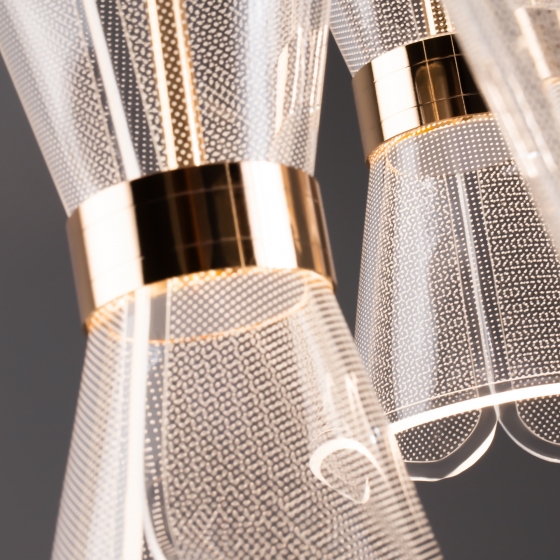 Подвесной светильник Dress золото, 6 плафонов 2