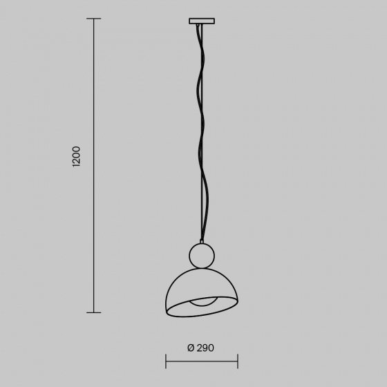 Подвесной светильник Bowl черный с золотым элементом 8