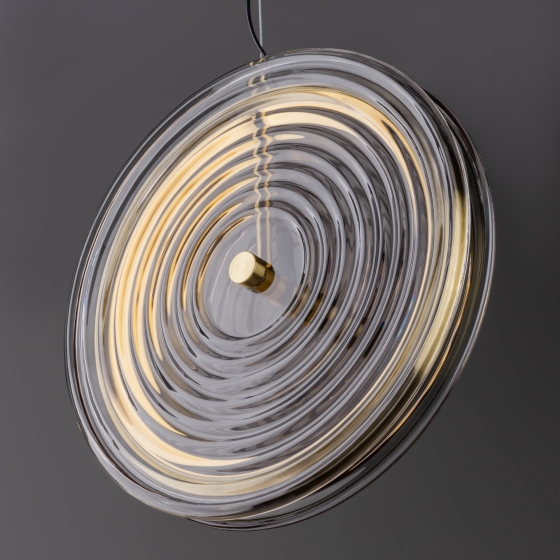 Подвесной светильник Borbon латунь, дымчатый 2