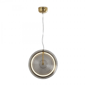 Подвесной светильник Borbon латунь, дымчатый