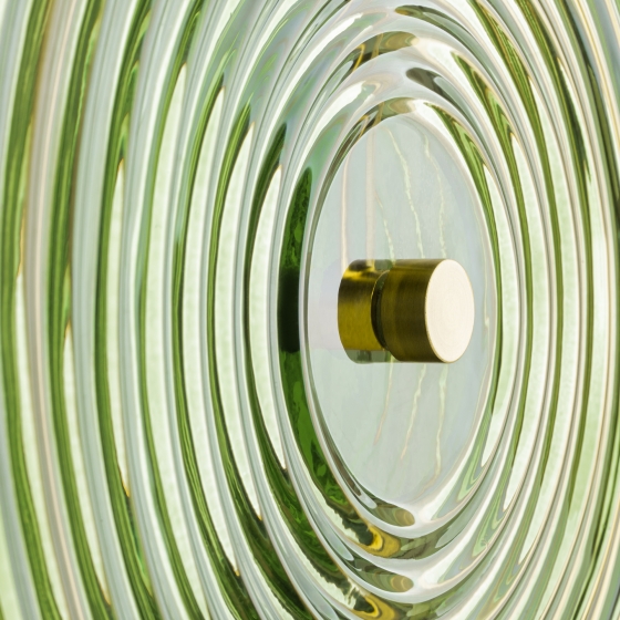 Подвесной светильник Borbon зеленый стекло, латунь 4