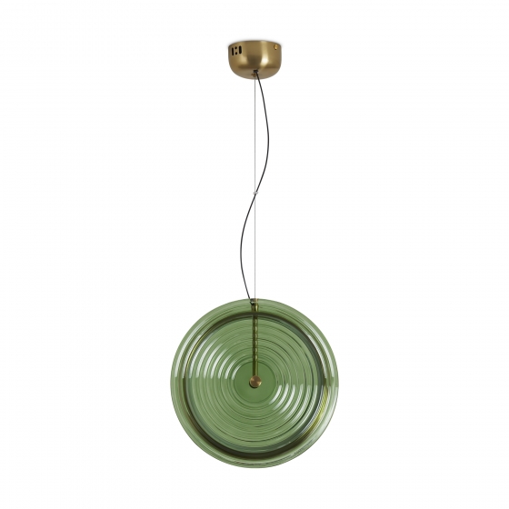 Подвесной светильник Borbon зеленый стекло, латунь 10