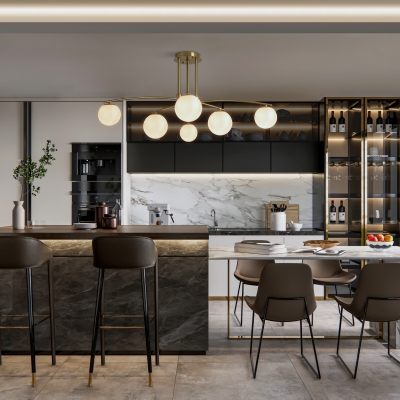 Потолочный светильник Hanger латунь, стекло, 6 плафонов 5