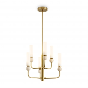 Потолочный светильник Sunspot латунь, стекло, 6 плафонов